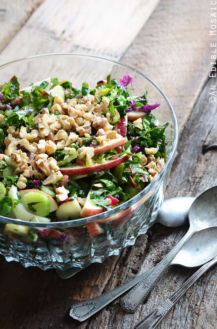 Apple-Walnut Rainbow Chard Salad Recipe 1