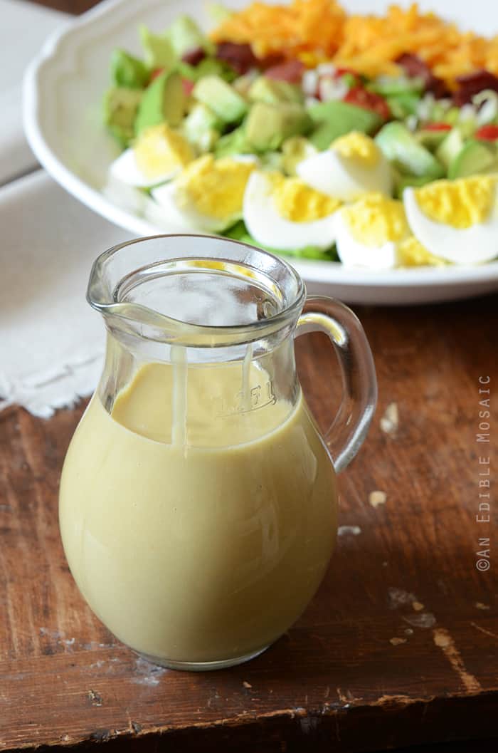 Roasted Garlic Salad Dressing with Cobb Salad