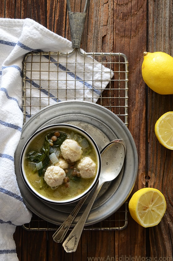 Lentil Soup with Spinach and Mini Chicken Meatballs 3