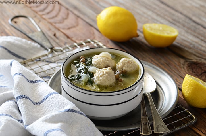 Lentil Soup with Spinach and Mini Chicken Meatballs 4