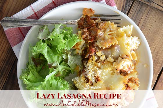 Easy Lazy Lasagna Recipe with Description