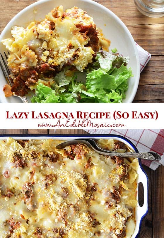 Lazy Lasagna Recipe Pin