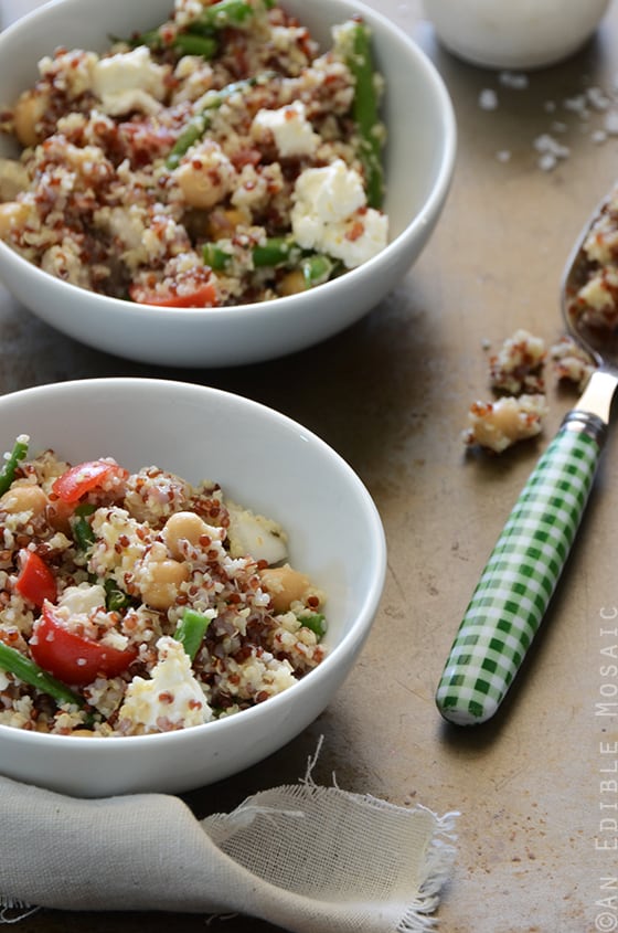 2-Grain Vegetable Salad with Chickpeas and Feta