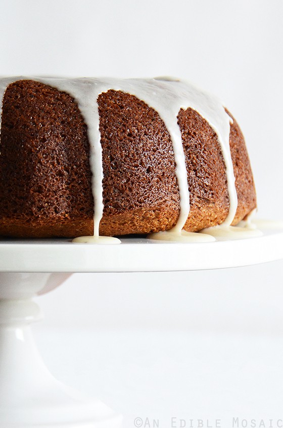 Gingerbread Bundt Cake with Lemon Glaze - Greedy Eats