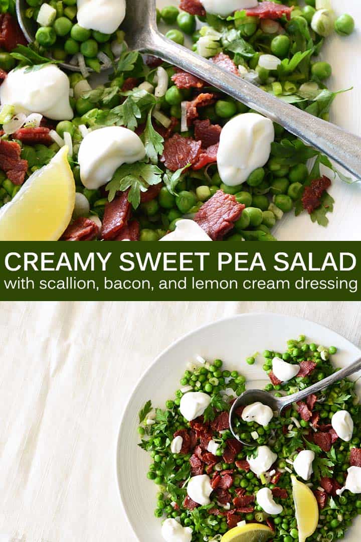 Creamy Sweet Pea Salad Recipe Pin