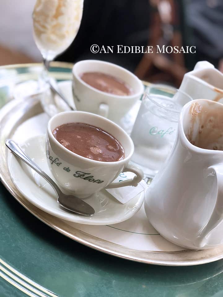 French Hot Chocolate Tray at Cafe Flore