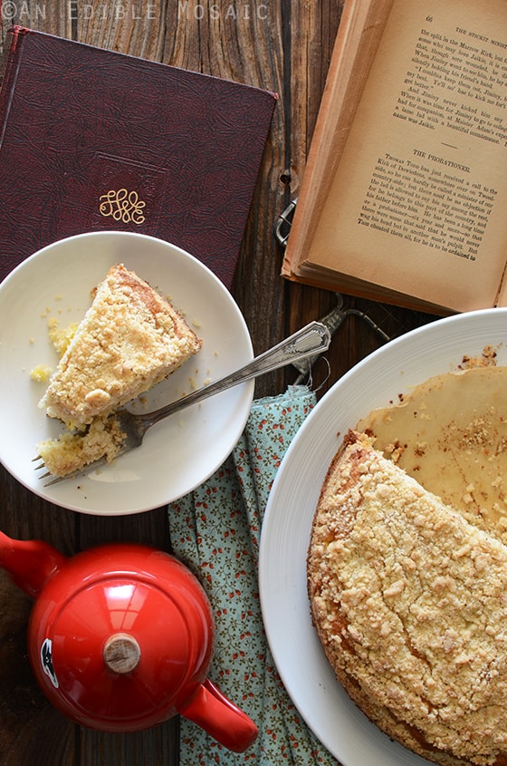 Pineapple Cardamom Coffee Cake with Coconut Crumb Topping