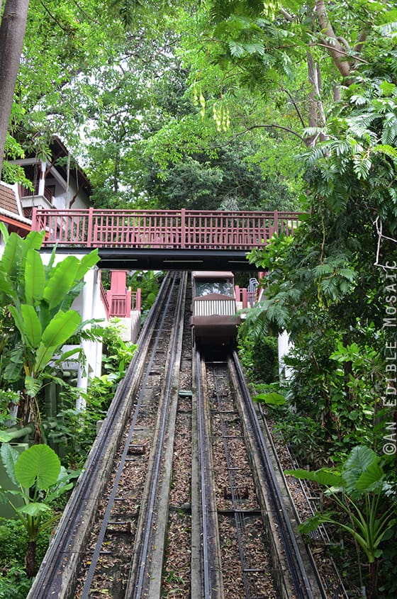 Cable Car Leading up to Hill Side Villas