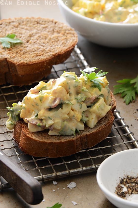 Egg Salad with Bacon and Creamy Honey Mustard Dressing