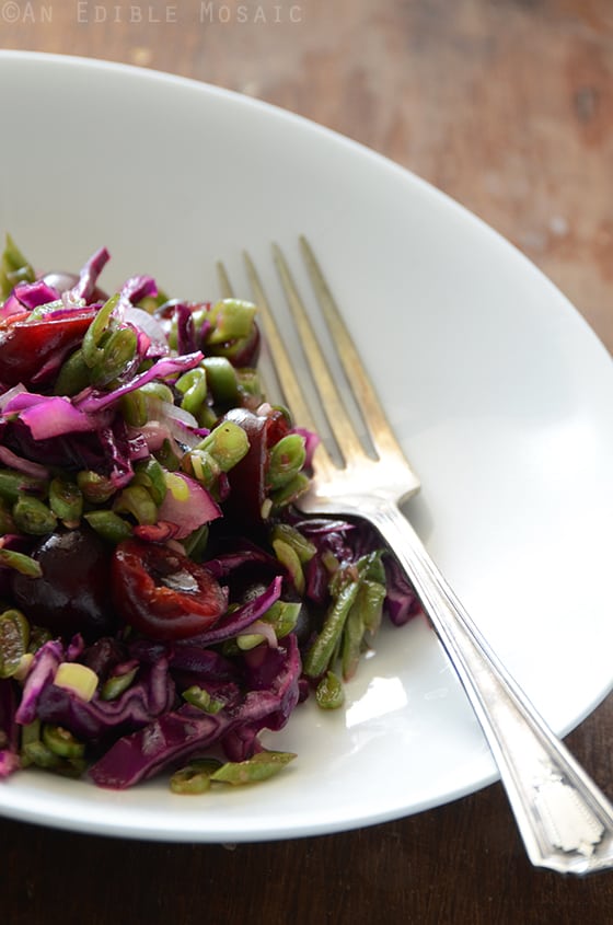 Green Bean Slaw with Cabbage, Cherries, and Lemonade Dressing 2