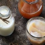 Chai Masala Recipe in Glass Jug with Iced Chai Latte on Tray