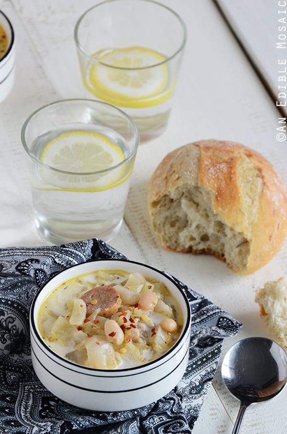 Cabbage, White Bean, and Sausage Soup