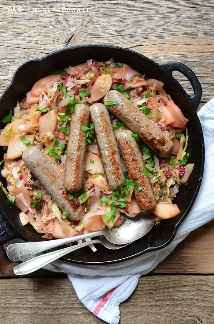 Chicken Sausage Skillet with Cabbage