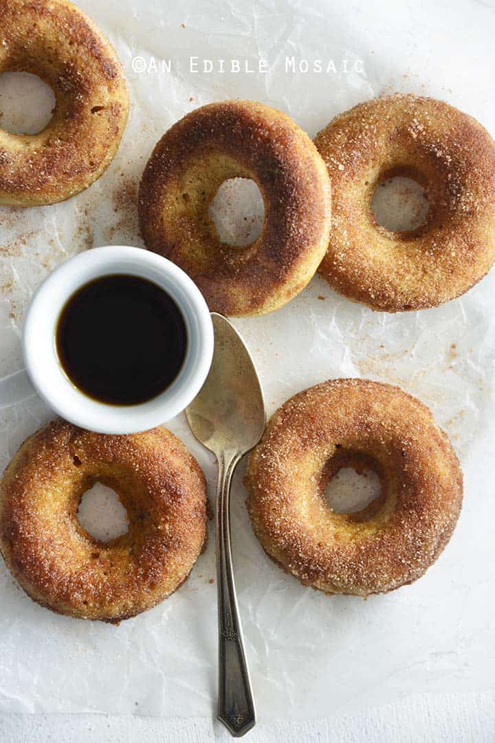 Cinnamon Sugar Donuts with Coffee for Breakfast
