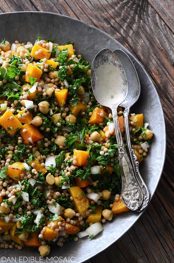fall salad with roasted butternut squash