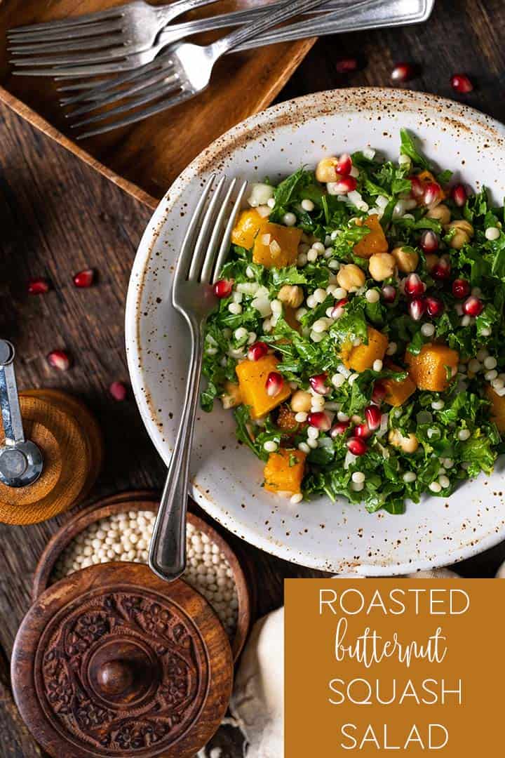 roasted butternut squash salad graphic