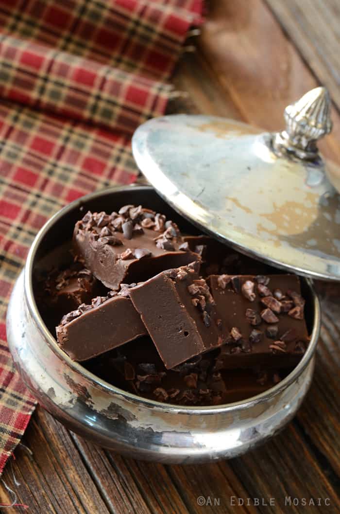 Easy Mocha Fudge with Cacao Nibs 3