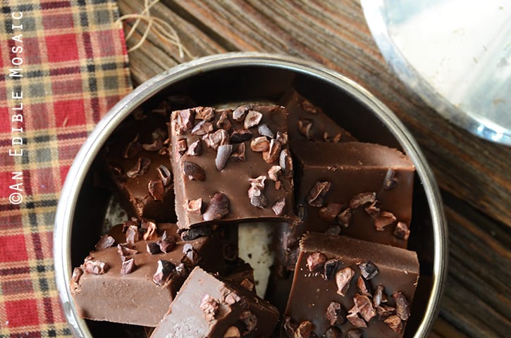 Easy Mocha Fudge with Cacao Nibs 4