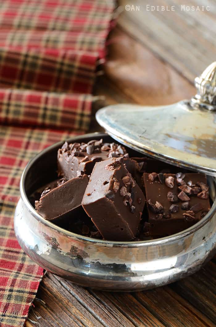 Easy Mocha Fudge with Cacao Nibs