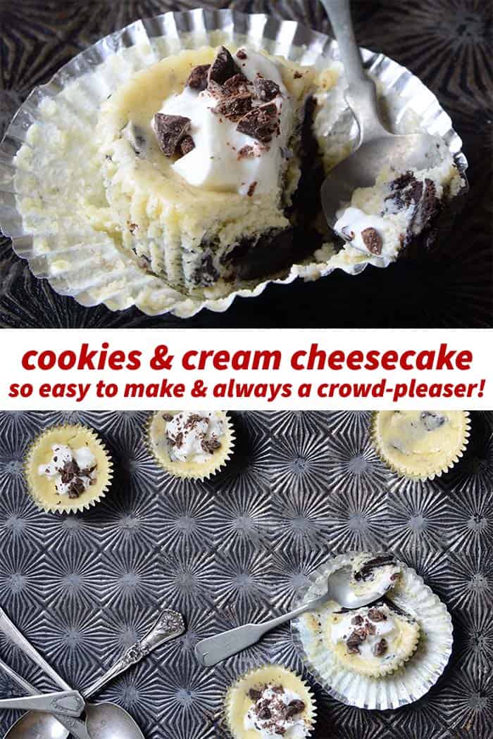 Cookies and Cream Cheesecake Cups Recipe Pin