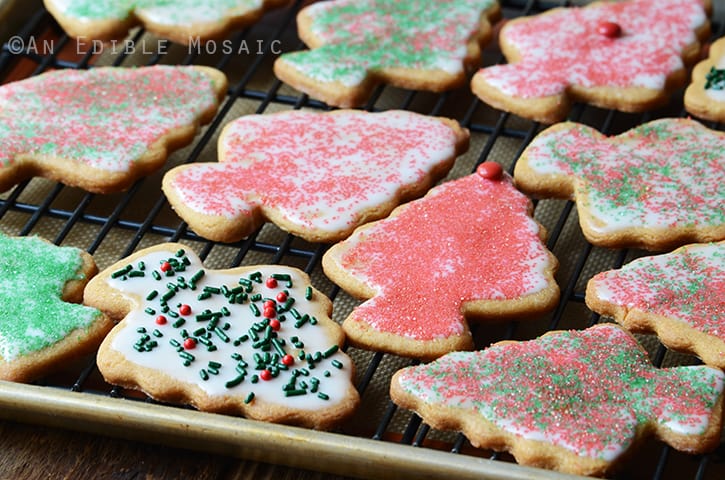 Iced Peanut Butter Christmas Tree Cookies 3