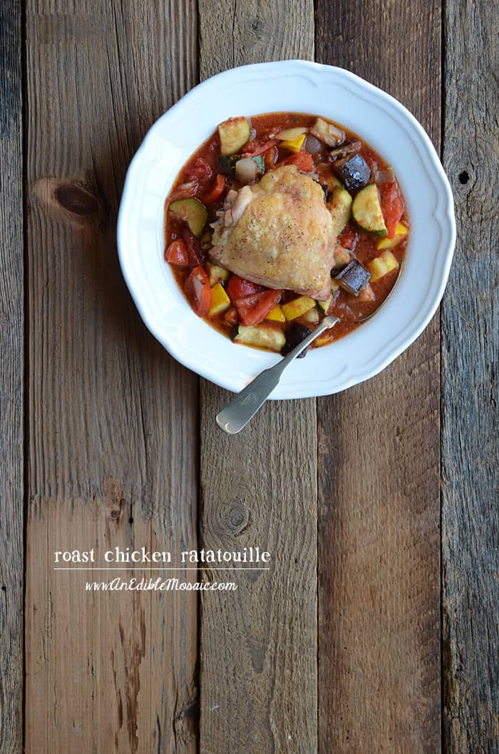 Roast Chicken Ratatouille {Paleo}