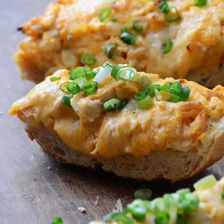 buffalo chicken french bread pizza recipe featured image