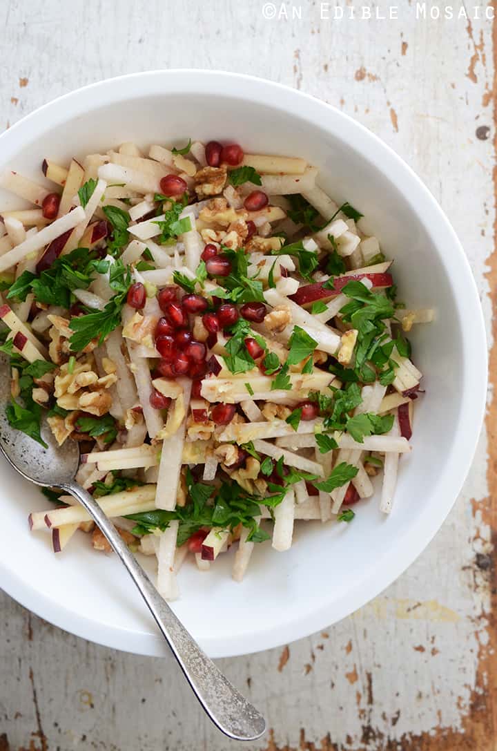 Jicama, Apple, and Pomegranate Salad with Raspberry-Dijon Vinaigrette 2