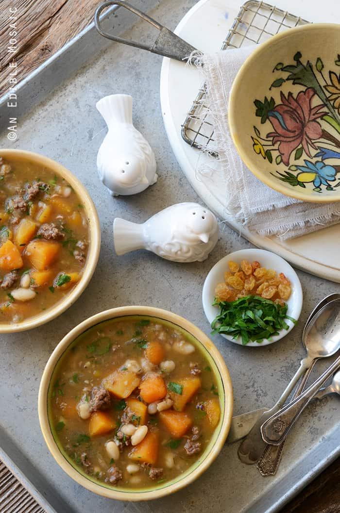 Sweet and Spicy Beef, Butternut, and White Bean Stew