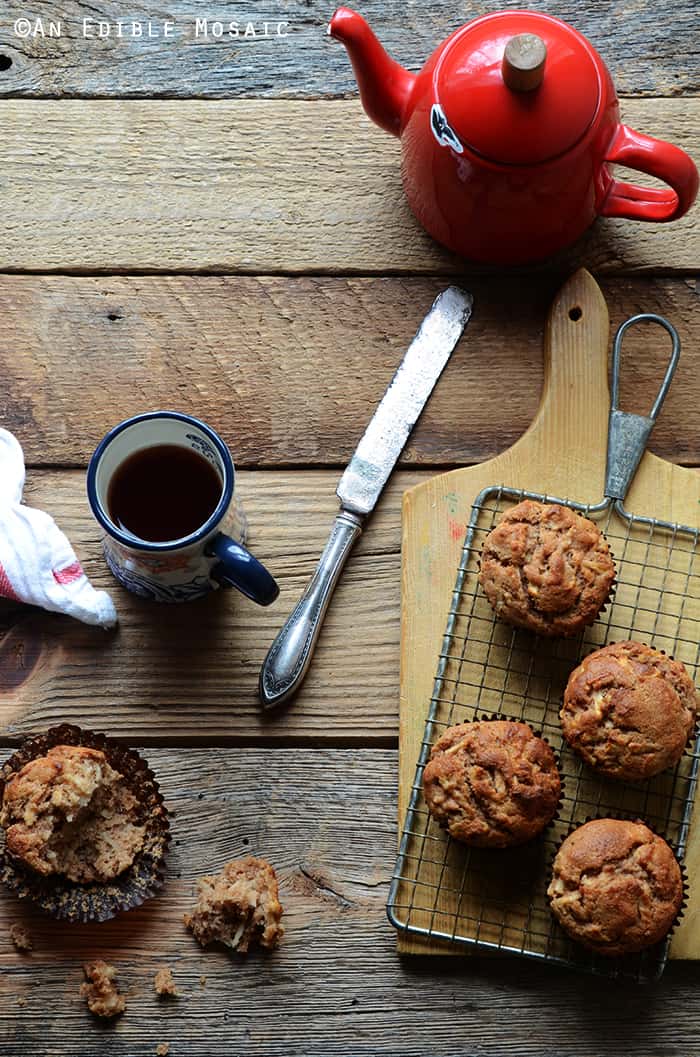 Whole Wheat Sour Milk Apple Cinnamon Muffins