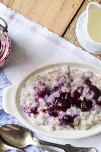 vegan wheat berry porridge featured image