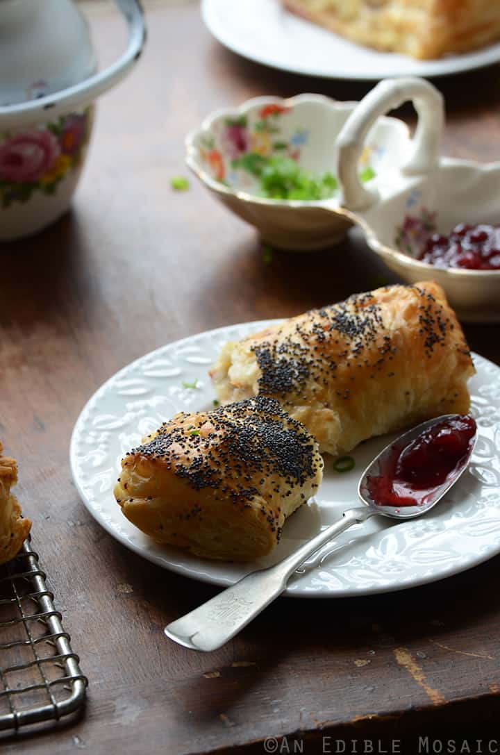 Savory Camembert Turnovers with Honey-Roasted Turkey and Lingonberry Jam 2