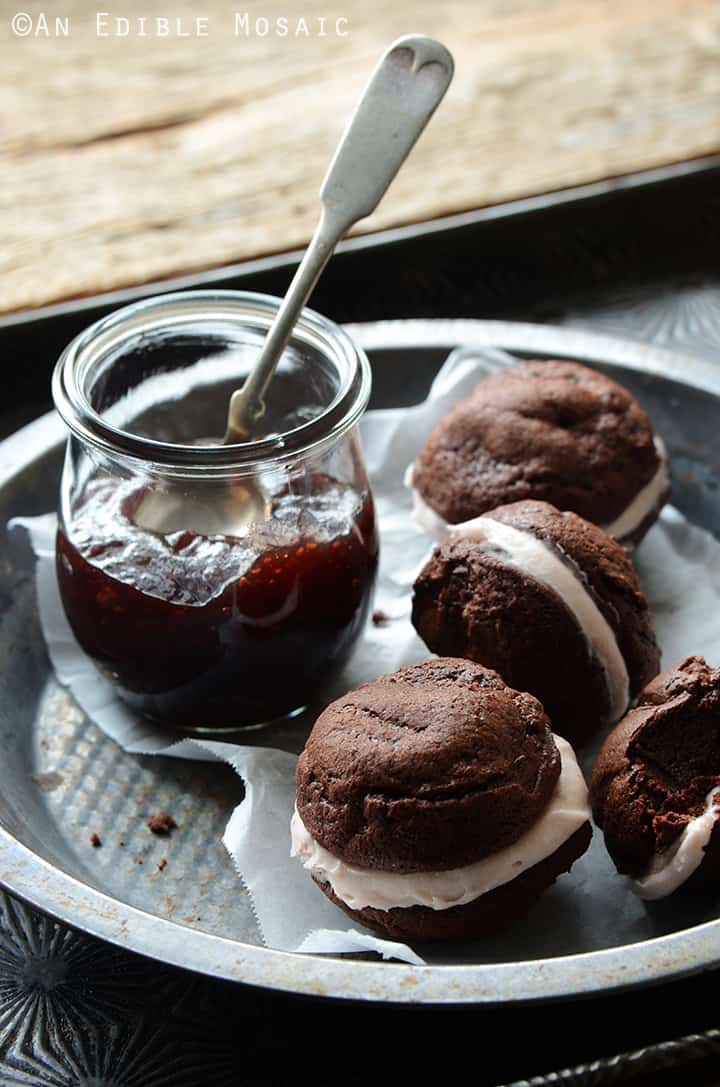 Small-Batch Fudgy Dark Chocolate Cookie Sandwiches with Raspberry Buttercream 2