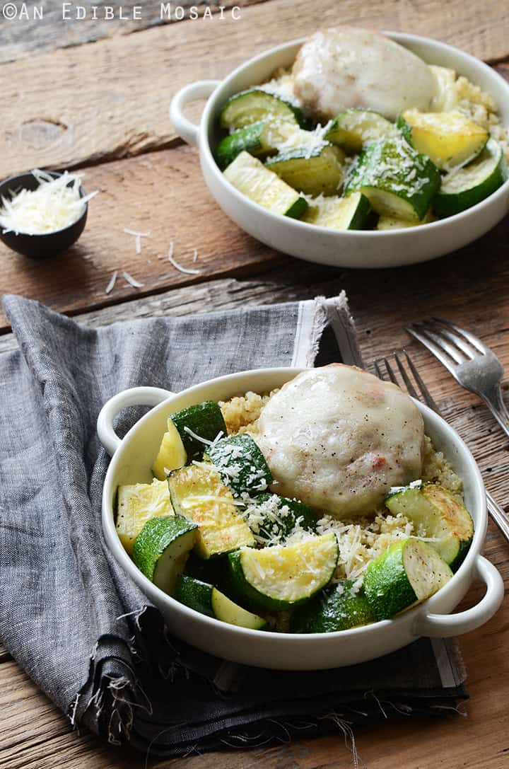 Tomato-Basil Turkey Burgers with Garlicky Zucchini and Quinoa 2