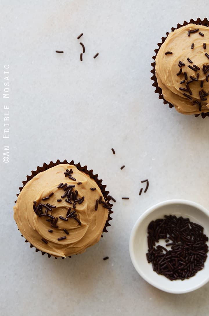 Vanilla Bean Guinness Cupcakes with Salted Coffee Caramel Buttercream