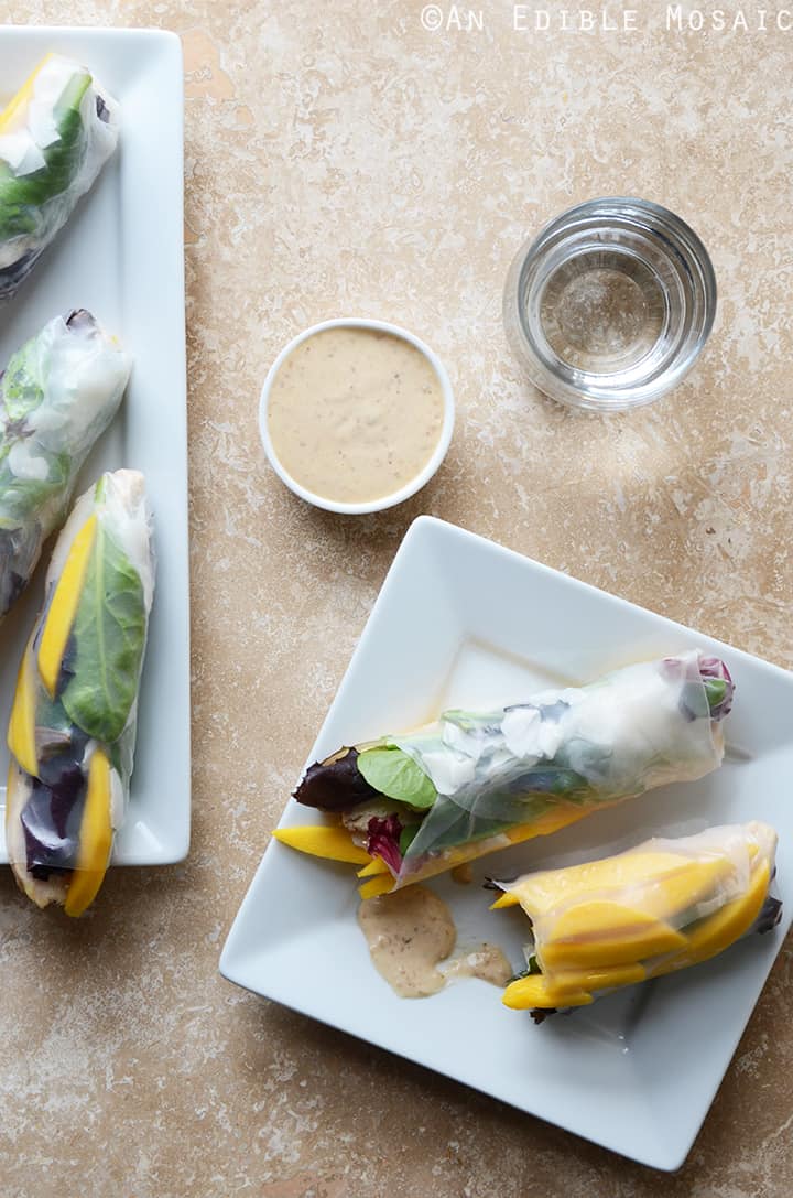 Mango Coconut Chicken Rolls with Spring Mix and Sesame-Ginger Sauce 3