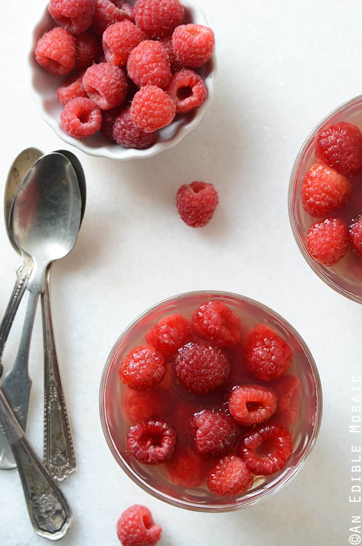 Raspberry-Rose White Tea Gelatin