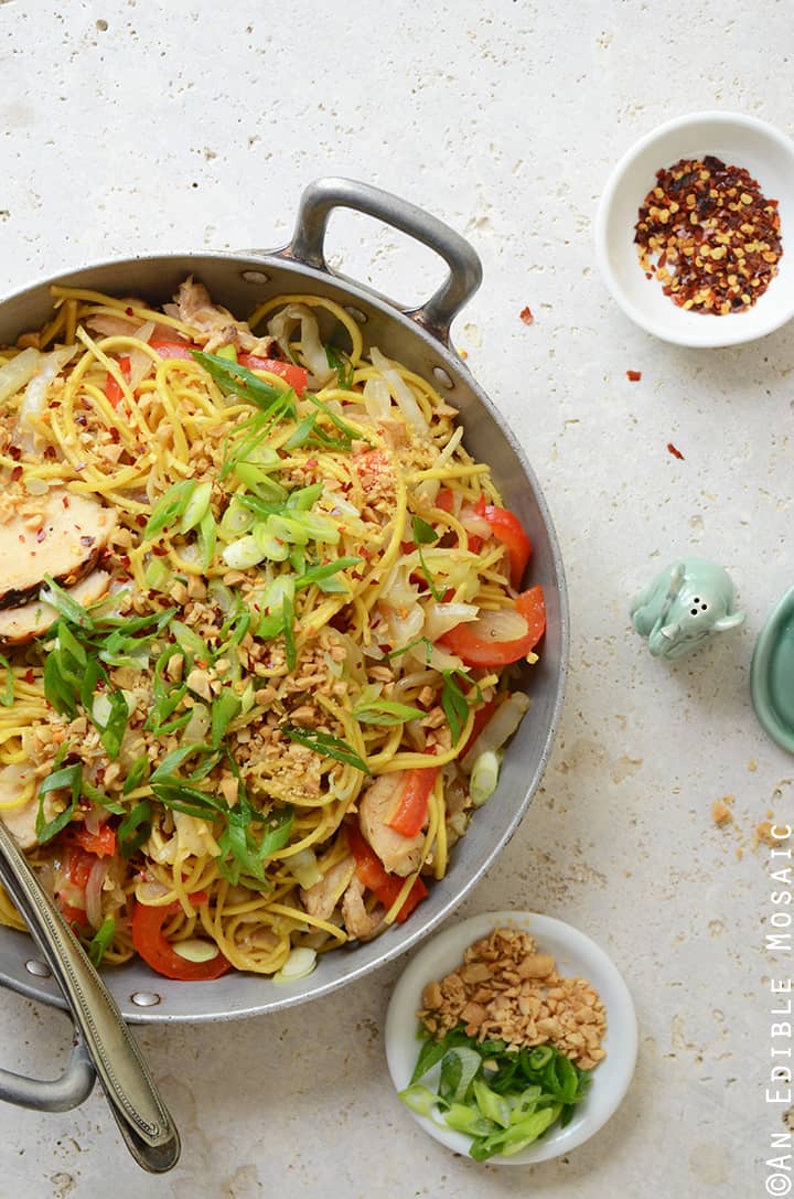 Thai-Inspired Soy Sauce Noodles with Vegetables and Chicken 3