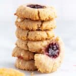 vegan thumbprint cookies featured image
