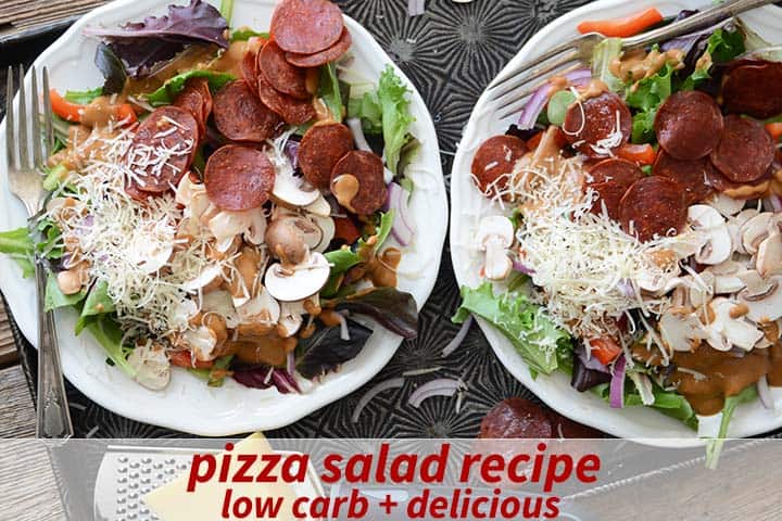 Pizza Salad with Description