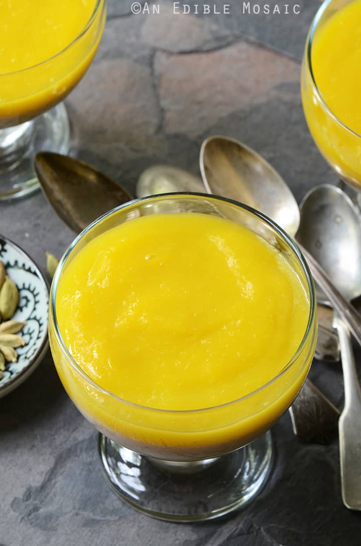 Cardamom-Spiced Tapioca Pudding with Fresh Mango Sauce