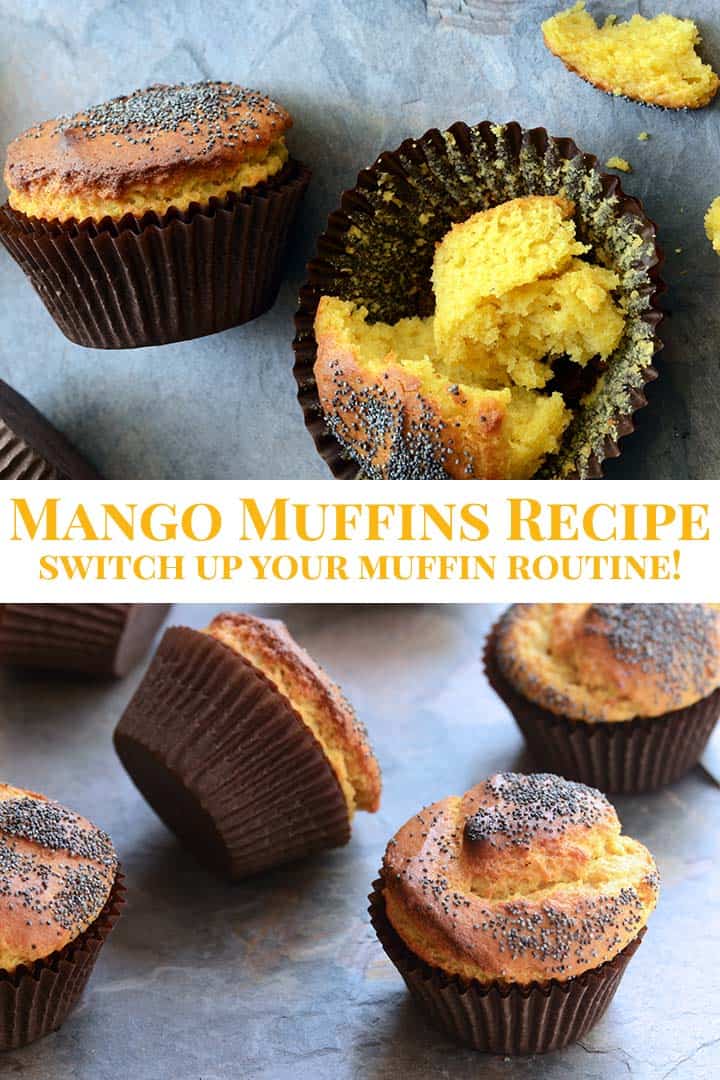 Mango Muffins Recipe Pinnable Image