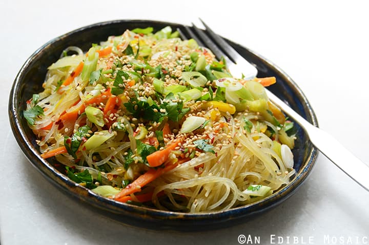 Sesame-Soy Arrowroot Noodles with Stir-Fried Vegetables 3