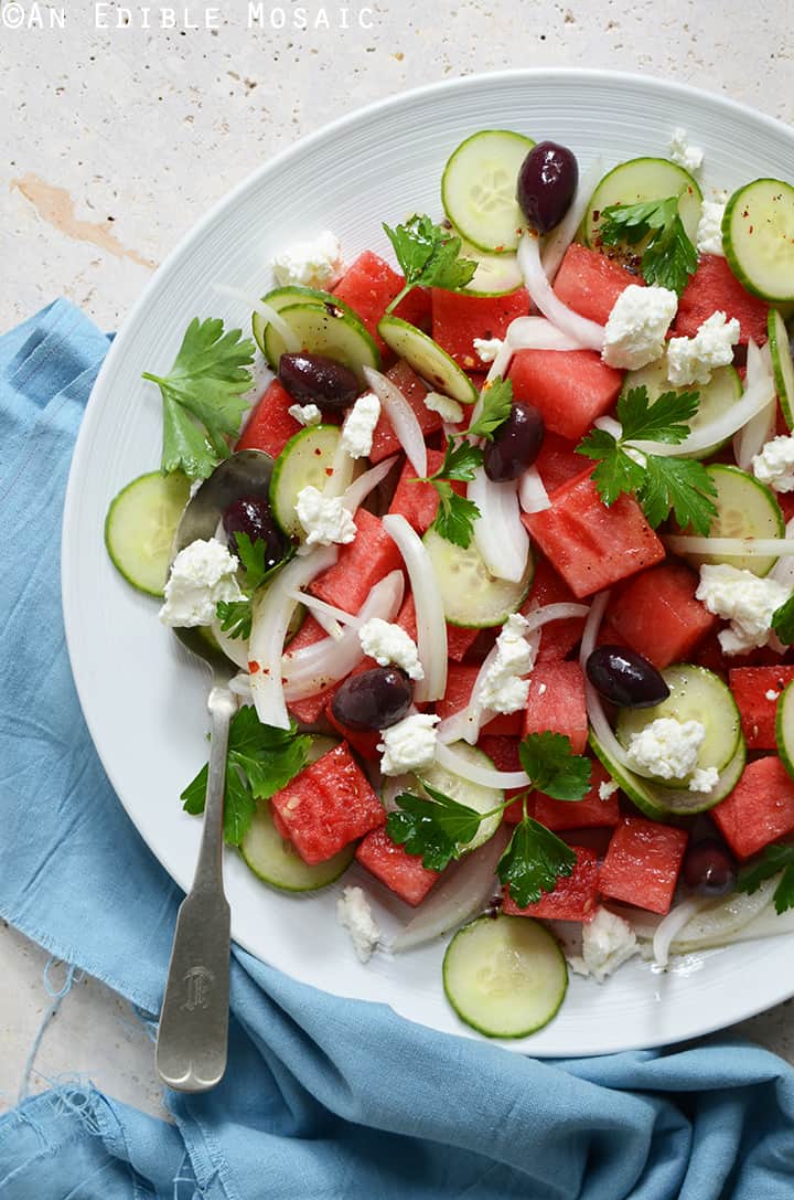 Watermelon Salad with Sweet and Spicy Vinaigrette 1
