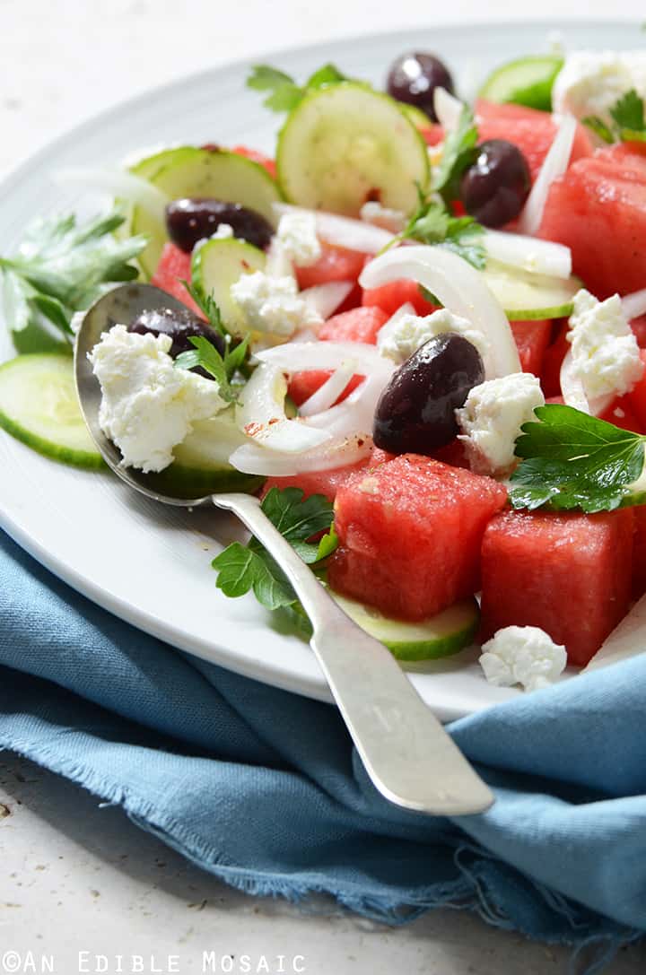 Watermelon Salad with Sweet and Spicy Vinaigrette 3