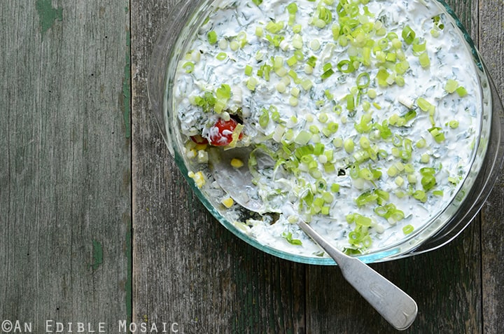 Layered Corn, Avocado, and Tomato Salad with Herbed Sour Cream 3