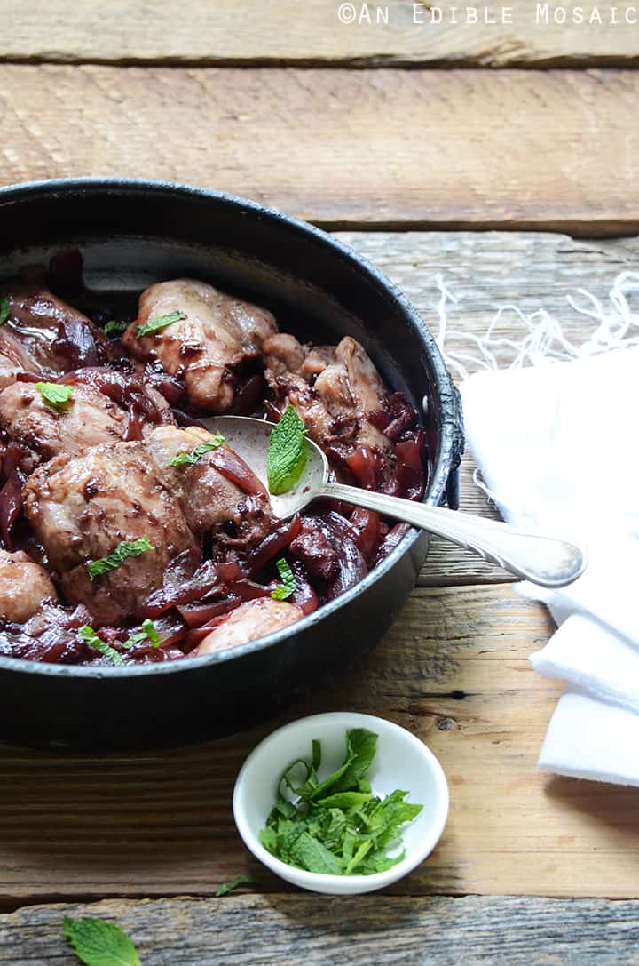 Braised Chicken Thighs in Black Tea Blackberry Sauce 3