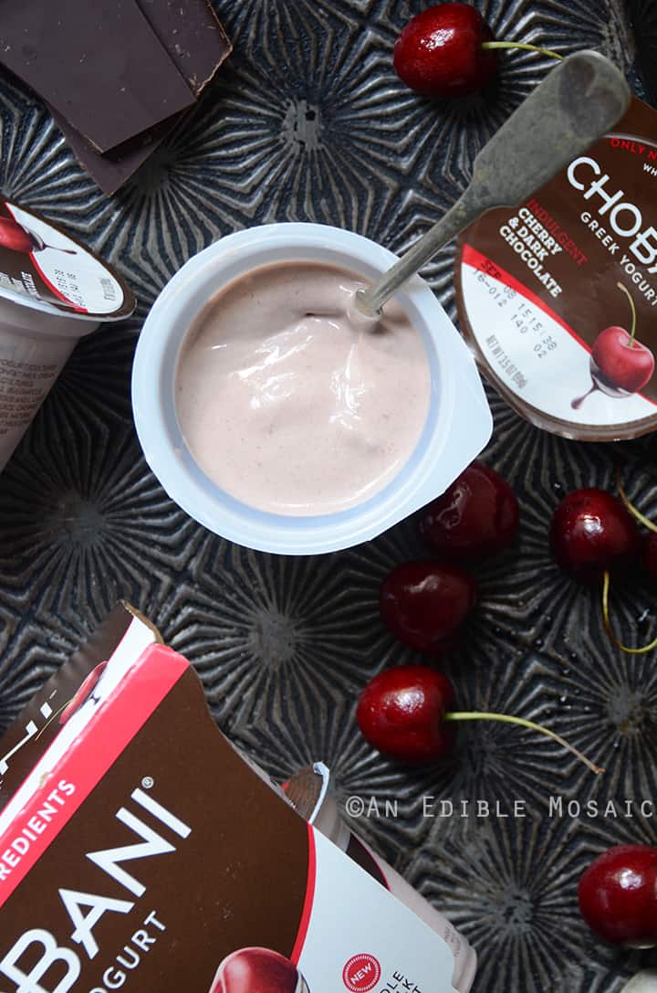 Easy Cherry Chocolate Yogurt Bowl 5