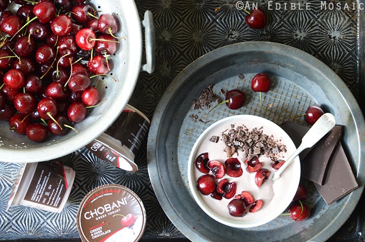 Easy Cherry Chocolate Yogurt Bowl 6