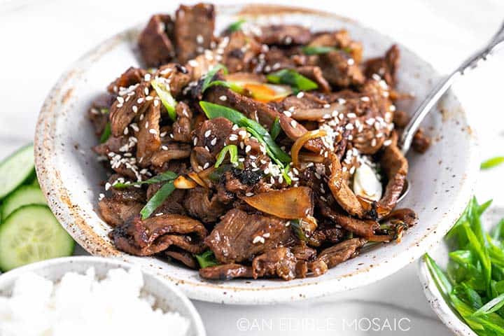 bowl of korean bbq beef
